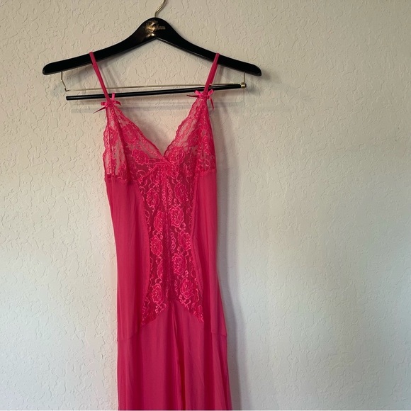 Elegant Pink Lace Nightgown, XS/Small - Picture 1 of 5